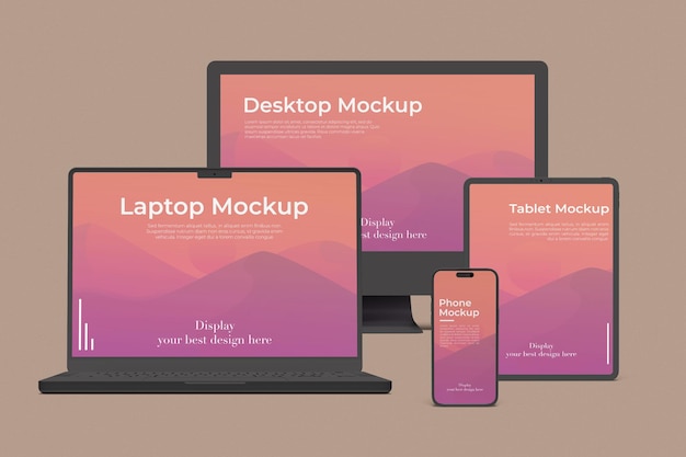 Mockup di dispositivi di argilla