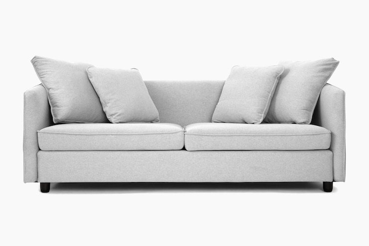 Foto mockup di divano png in stile minimale
