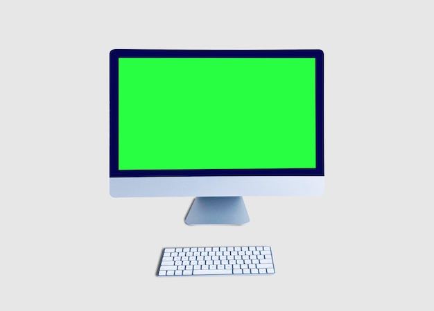 Mockup di imac su sfondo bianco