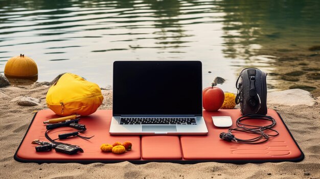 Mockup di laptop L'immagine fotografica d'archivio per sfondi HD 8K più sorprendente