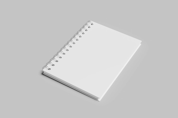Mockup di libro a spirale vuoto