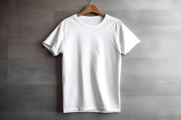 Mockup di maglietta bianca dal design semplice con sfondo bianco