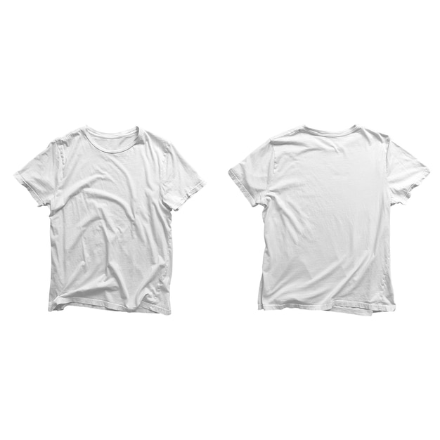 Mockup di maglietta bianca davanti e dietro
