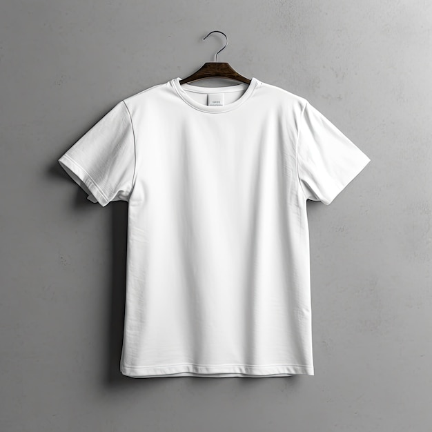 Mockup di maglietta con maglietta bianca modello con sfondo fantastico