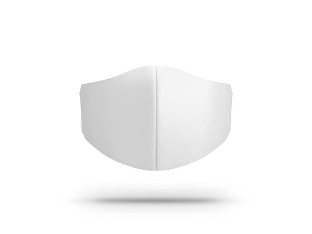 Mockup di maschera facciale isolato su bianco, rendering 3d