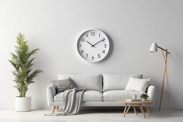 Mockup di orologio da parete in stile senza tempo