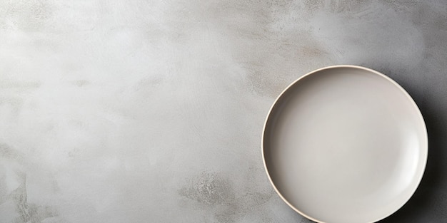 Mockup di piatti con spazio per la copiaTavolo moderno e minimale, colore beige neutro, AI generativa