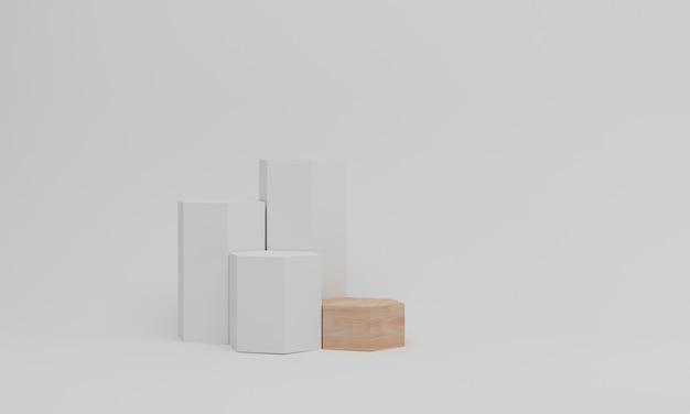 Mockup di piedistallo su bianco