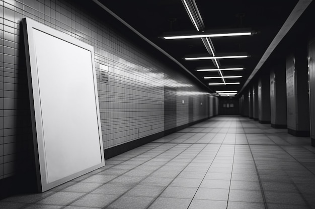 mockup di poster della stazione della metropolitana