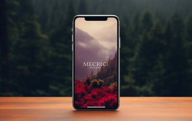 Mockup di progettazione di smartphone a schermo intero