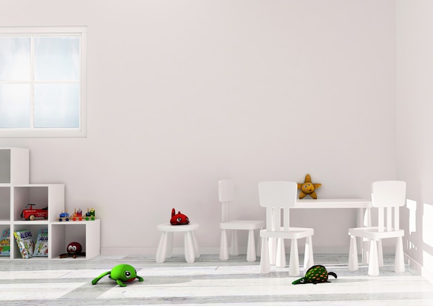 Mockup di sala giochi per bambini