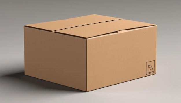 Mockup di scatola da imballaggio vuota senza disegni e iscrizioni