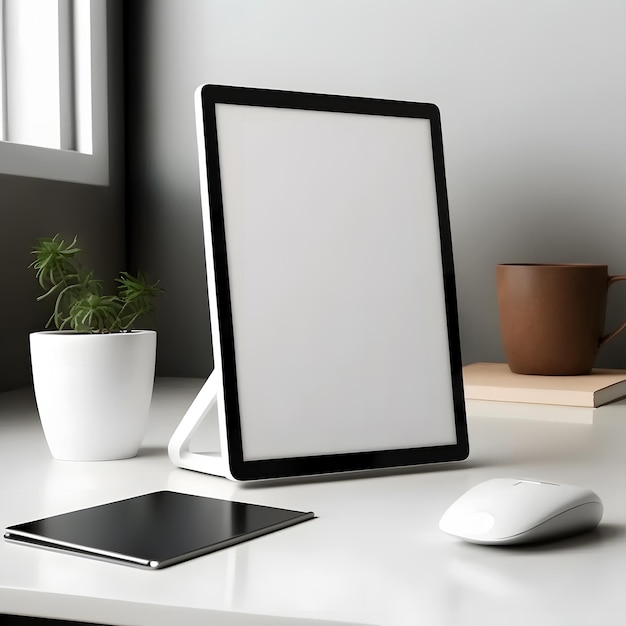 Mockup di tablet per siti Web di portfolio IA generativa