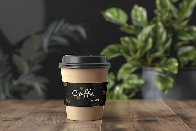 mockup di tazza di carta da caffè
