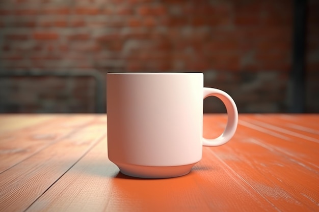 Mockup di tazza vuota in colore Peach fuzz