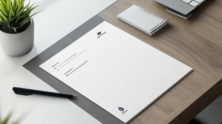 Foto mockup di testata nera minimalista