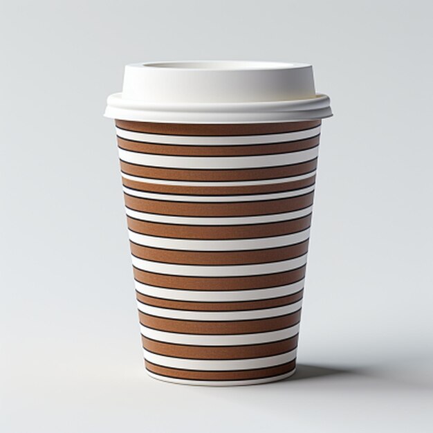 Mockup di una semplice tazza di caffè bianca