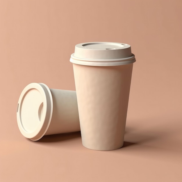 Mockup di una tazza di caffè usa e getta