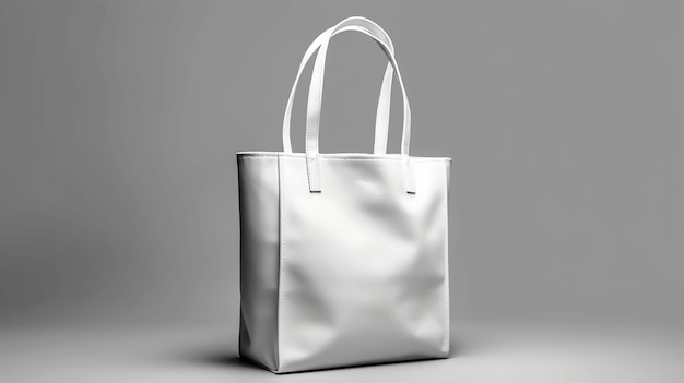 Mockup di una tote bag bianca per designer e commercianti IA generata