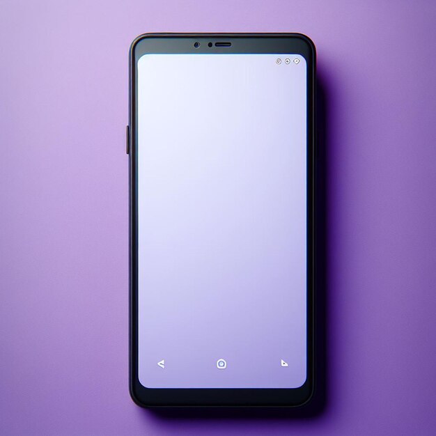 mockup di uno smartphone su uno sfondo viola