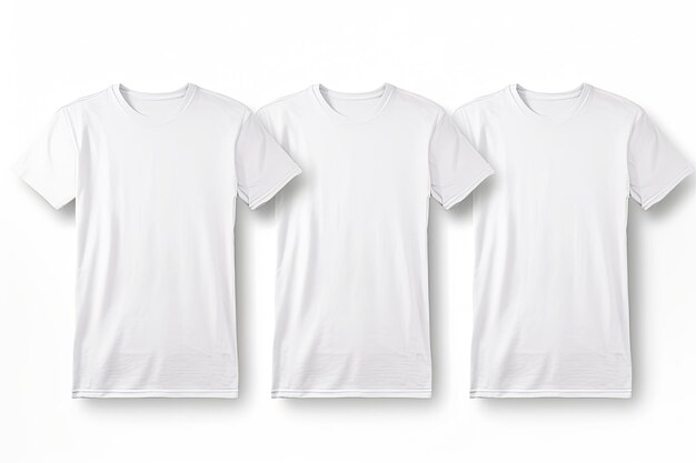Mockup fronte retro Tshirt bianca per la stampa