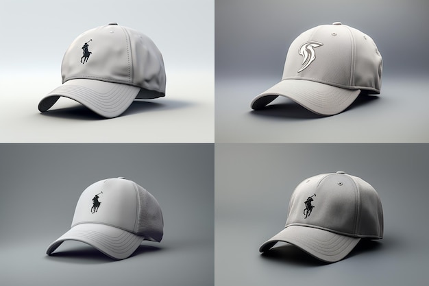 Mockup Il Cappello Con Logo Polo Nello Stile Di Photobashing Semplice E