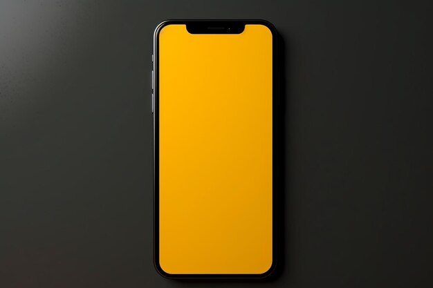 Mockup pulito dello smartphone su uno sfondo nero con spazio di copia