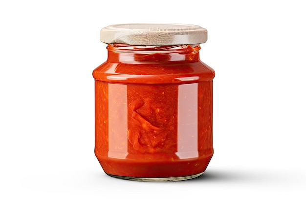 Mockup realistico del barattolo di salsa di pomodoro