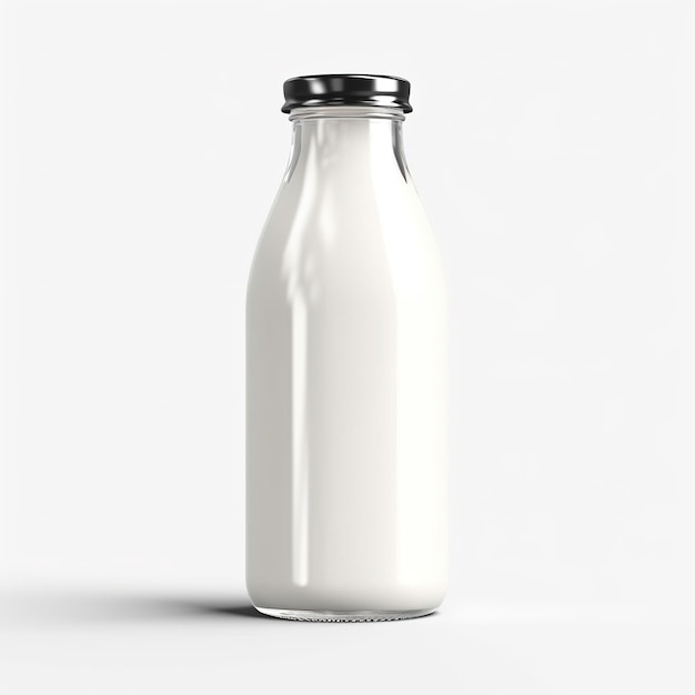 mockup realistico della bottiglia di latte