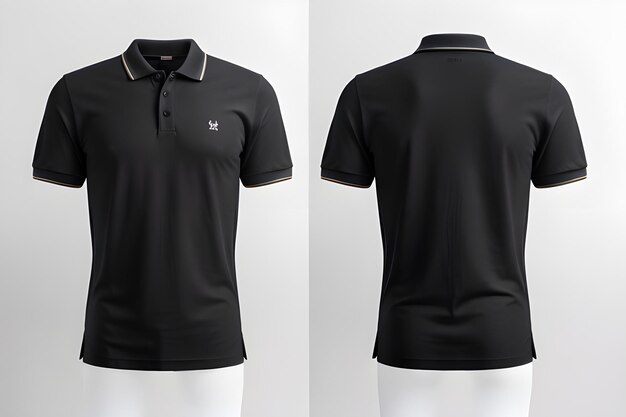 mockup realistico di camicia polo bianca maschile