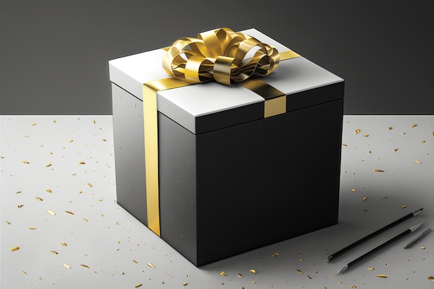 Mockup realistico di confezione regalo generato dall'IA