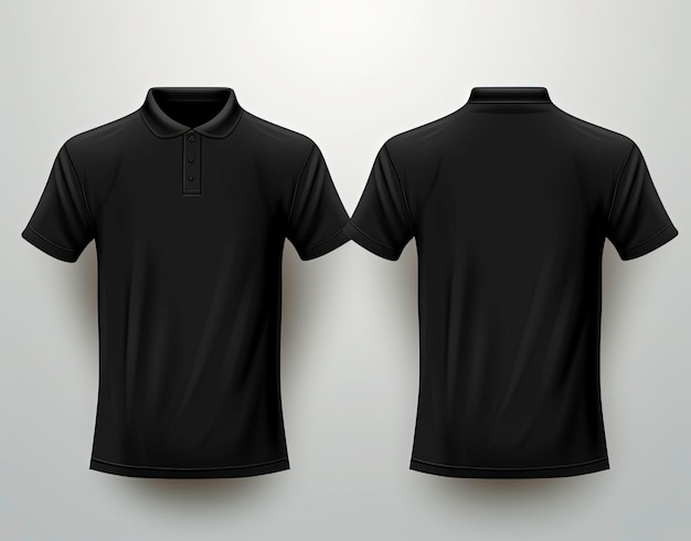 mockup realistico di maglietta bianca polo maschile con colletto e maniche corte sport casual