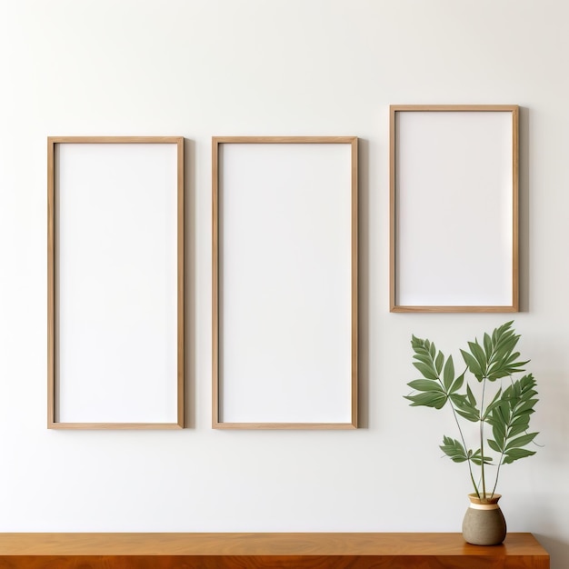 Mockup vuoto verticale tela libera Ai immagine generata