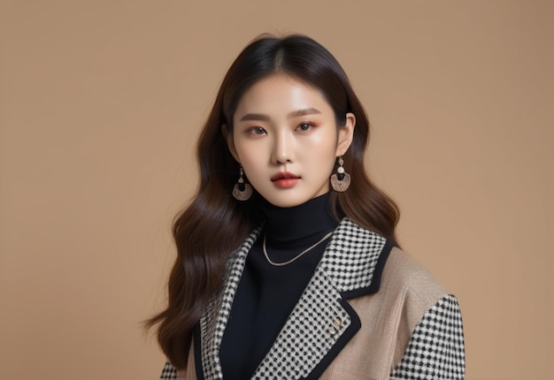 moda coreana con una giovane modella