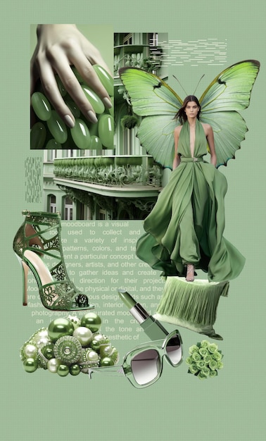 Moda estetica moodboard colori tendenze carta da parati