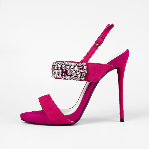 Moda femminile scarpe rosa con tacchi.