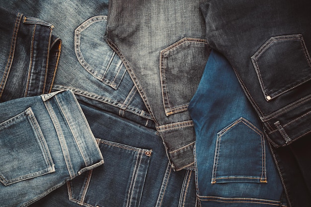 Moda jeans diversi sfondo Retro dai toni