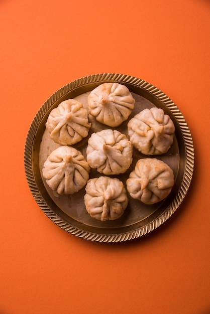 Modak è un dolce gnocco indiano offerto a Lord Ganapati durante il Ganesh Chaturthi Festival. Cibo del festival indiano