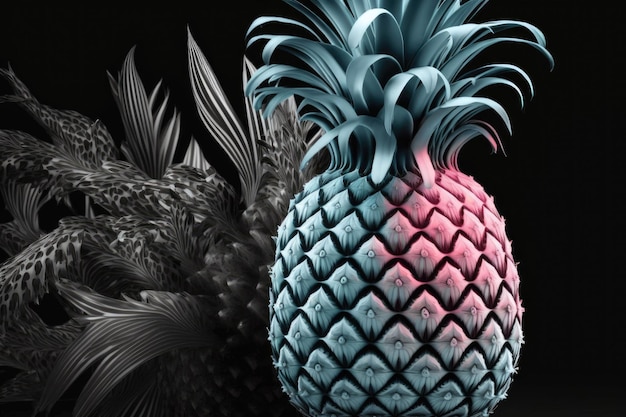 Modellato come un ananas rosa Fantasia nel minimalismo