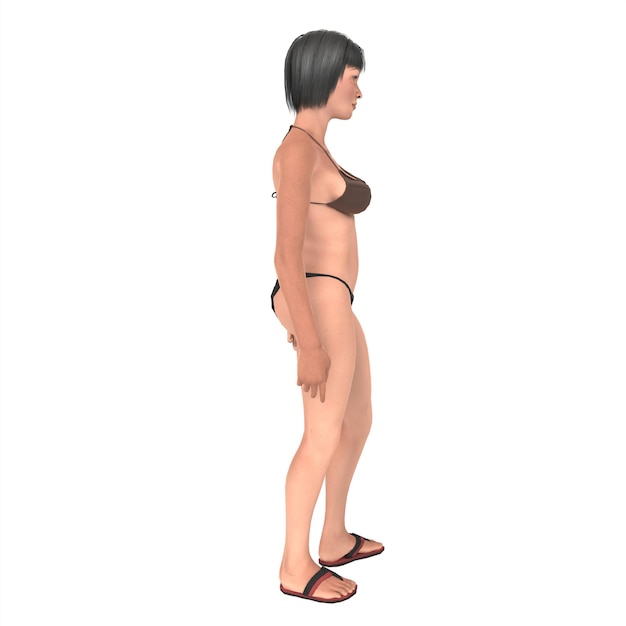 Modellazione 3d del personaggio femminile di Asena