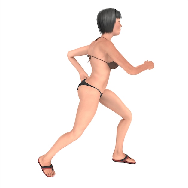 Modellazione 3d del personaggio femminile di Asena