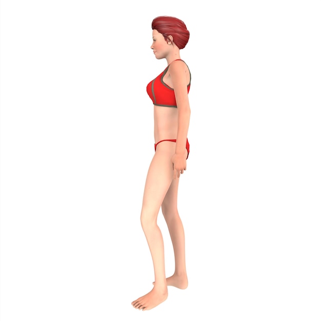 Modellazione 3d della ragazza del ballerino