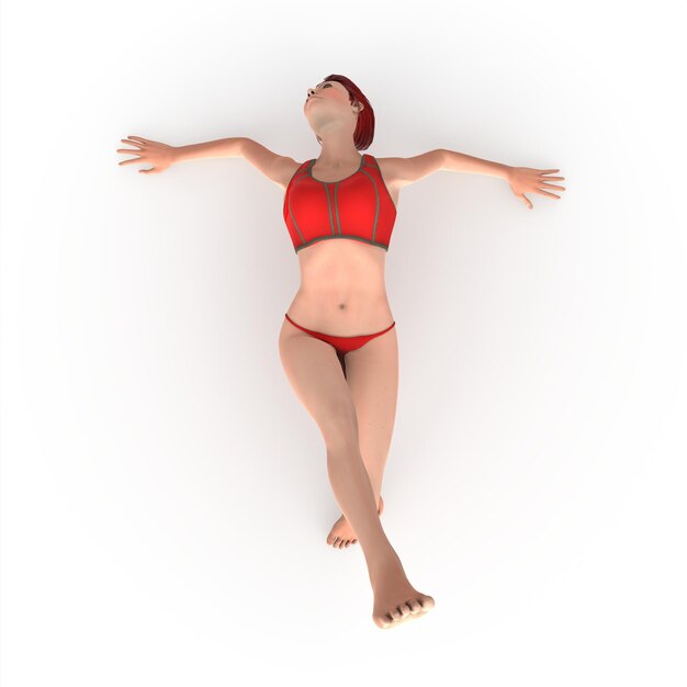 Modellazione 3d della ragazza del ballerino