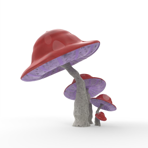 modellazione 3d di funghi