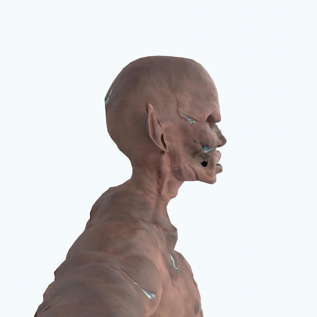 Modellazione 3d di orchi zombi