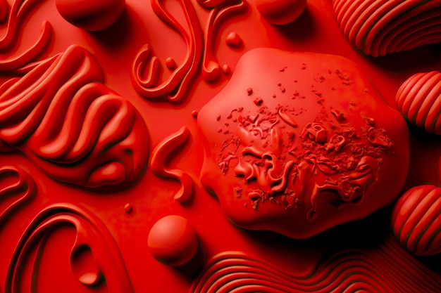 Modelli astratti rosso argilla plastilina trama materiale sfondo