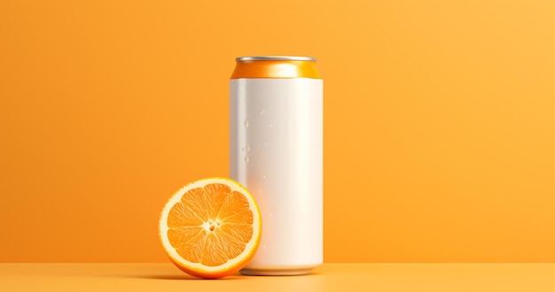 Modelli di bevande energetiche in alluminio pacchetti di bevande gassate modellazione di bevande arancioni
