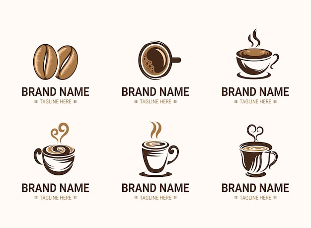 Modelli di logo della caffetteria