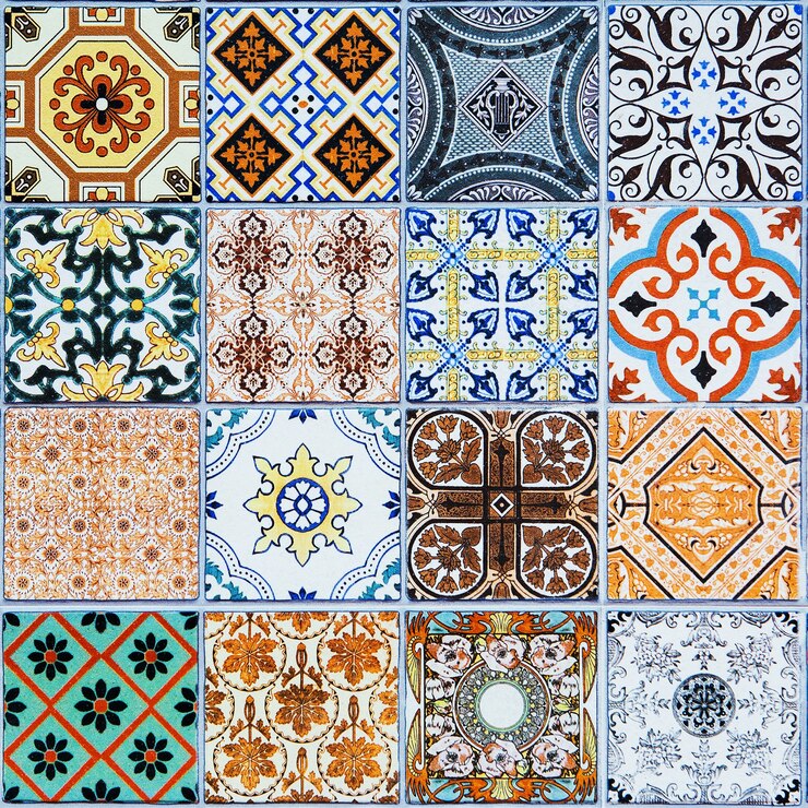 modelli di piastrelle di ceramica dal Portogallo.