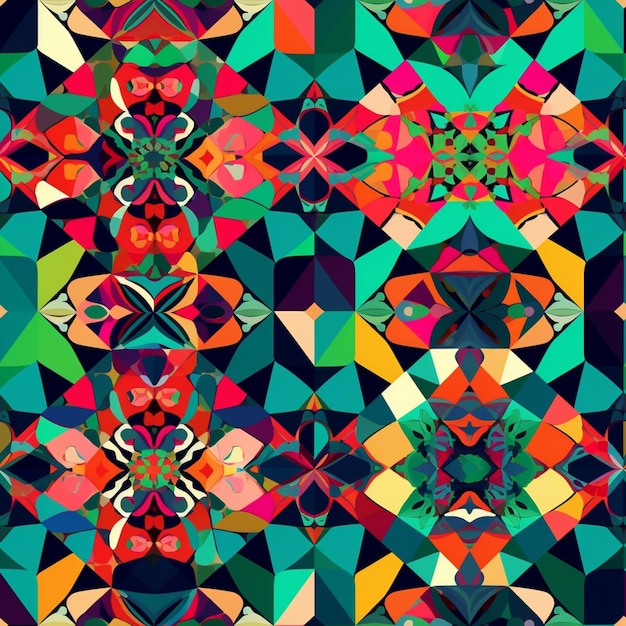 Modelli geometrici e motivi vintage di kaleidoscopio arabesco